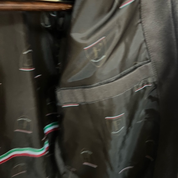 F Collection Sz. L Men's Italian Faux Suede & Leather Jacket  (never worn). - Picture 13 of 15